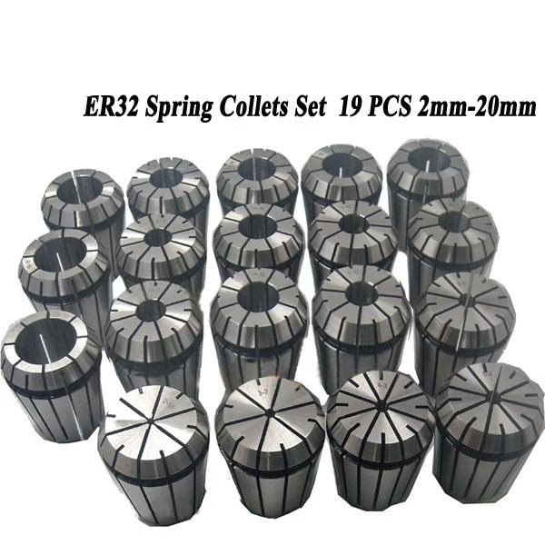 

19PCS/LOT ER32 SPRING COLLETS SET 2-20mm ER32 Collet For CNC Engraving Machine
