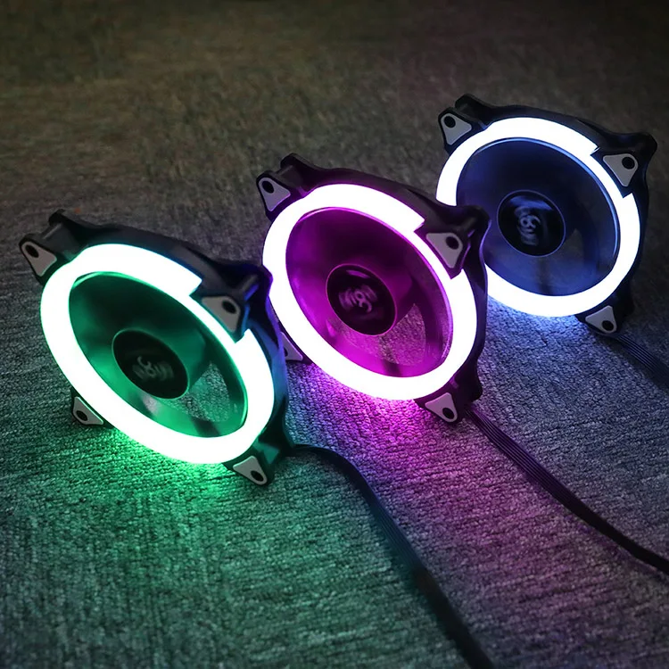 Aigo R5-PRO Aura синхронизирующий компьютер чехол Вентилятор охлаждения RGB регулируемый светодиодный 120 мм тихий ИК пульт дистанционного управления охладитель для компьютера RGB чехол вентилятор