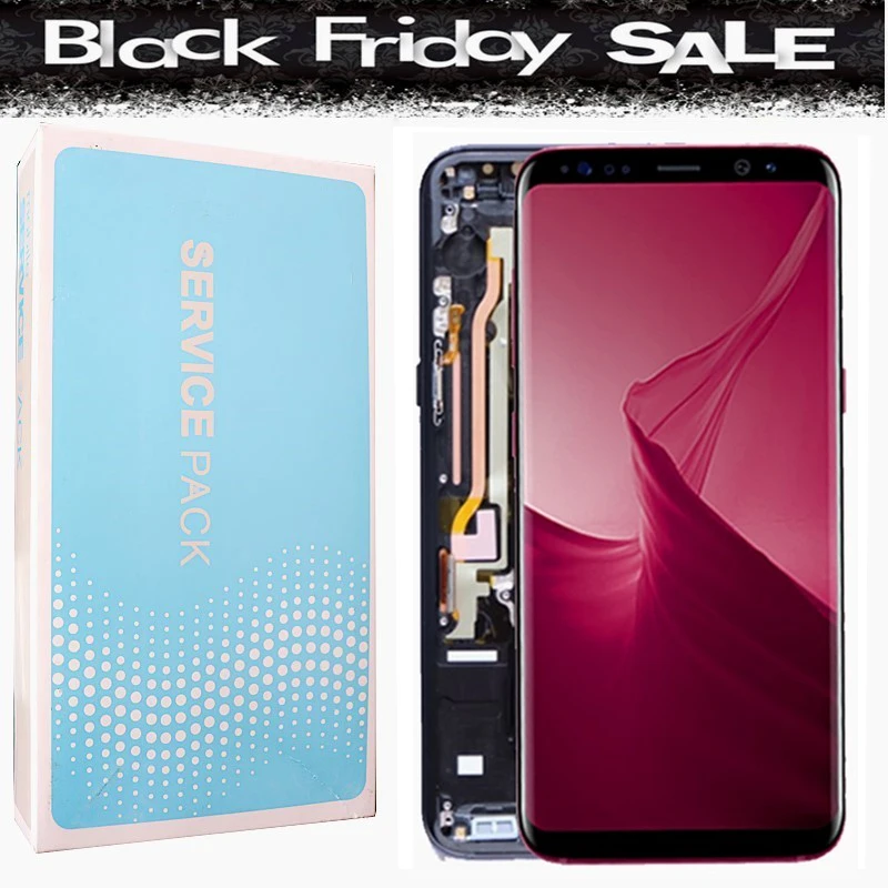 Оригинальный 5 8 ''ЖК дисплей с рамкой для Samsung Galaxy S8 плюс Дисплей G950 G950F G955 G955F