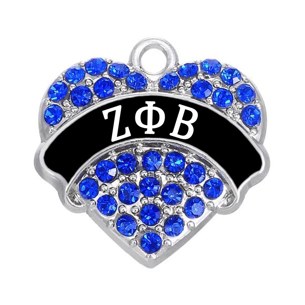 Браслеты Ожерелье Изготовление греческих букв Sorority сувениры подарок Zeta Phi Beta Pave