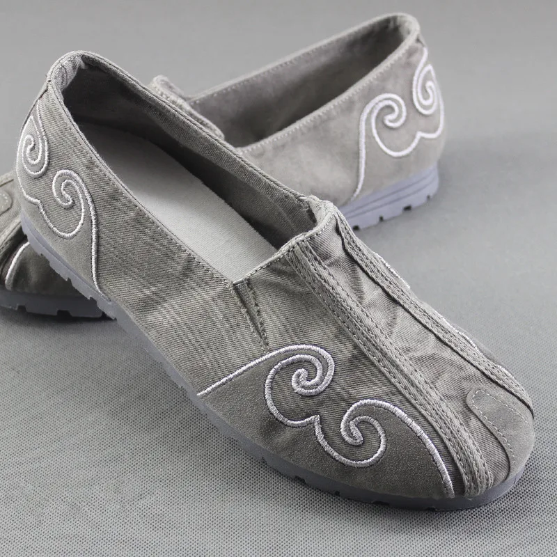 Man Casual Shoes Slip On Loafers Soft Canvas Comfortable Men Spring Summer Vintage Embroidered Ethnic Shoe Moccasins | Обувь
