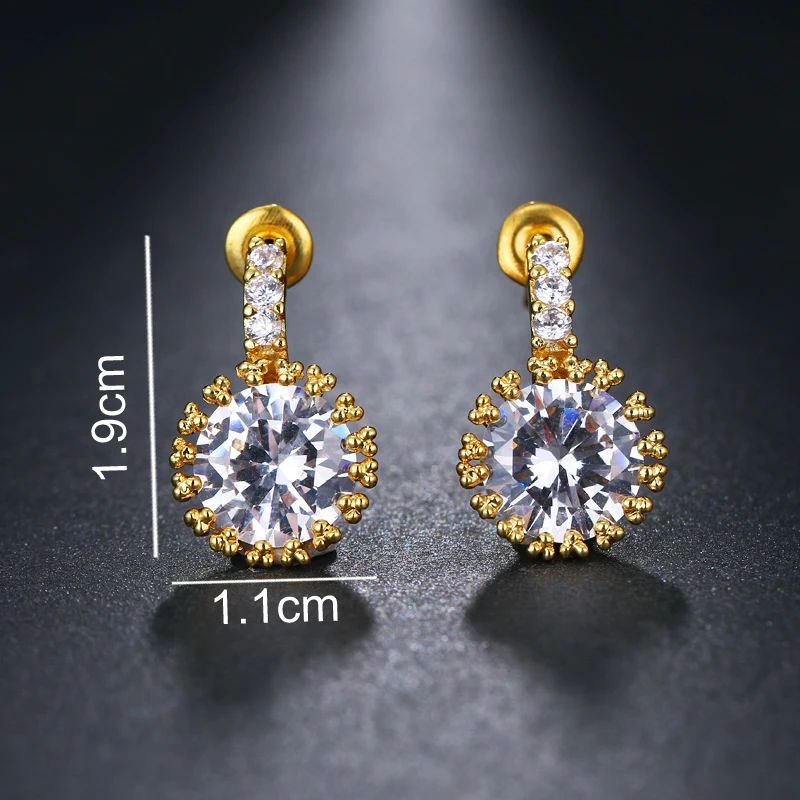 Серьги гвоздики EMMAYA с фианитами женские свадебные ювелирные украшения для ушей