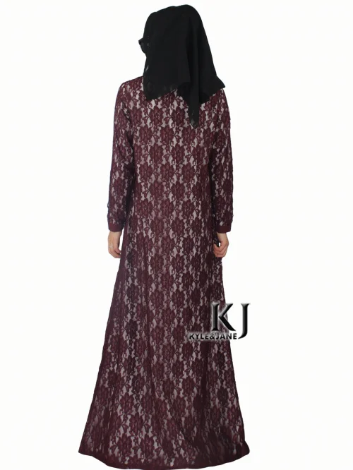 Мусульманское женское платье renda роскошное кружевное + 100% хлопок мусульманское