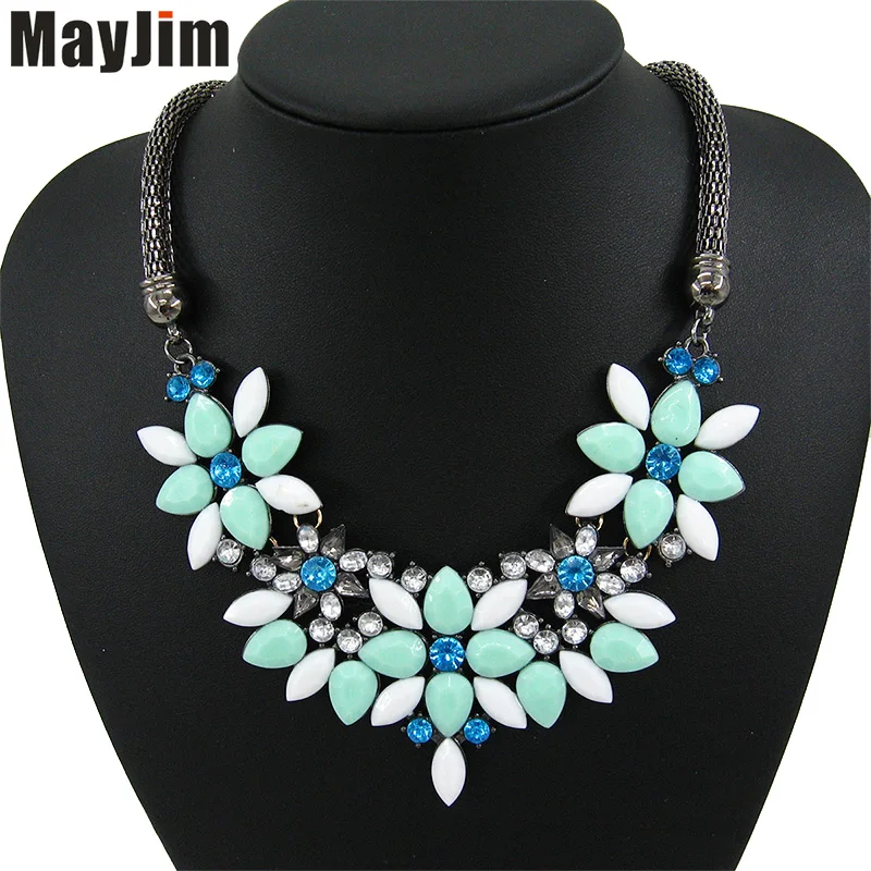 MayJim Себе ожерелье Мода Женщины 2017 Chocker Старинные Цепи Кристалл Rhinestone Ожерелья &