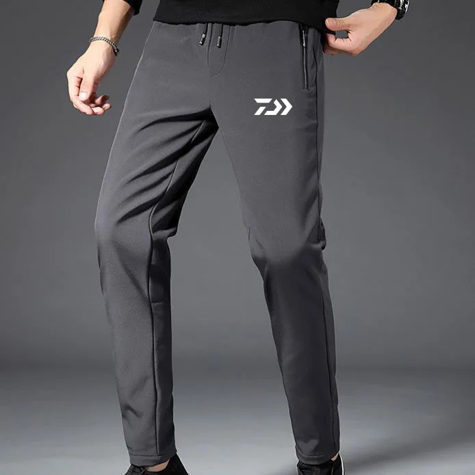 

New DAIWA Fishing Pants Outdoor Sport Fleece Warm Elastic Fishing Clothing Men Plus Size Breathable Hiking Fishing Clothes