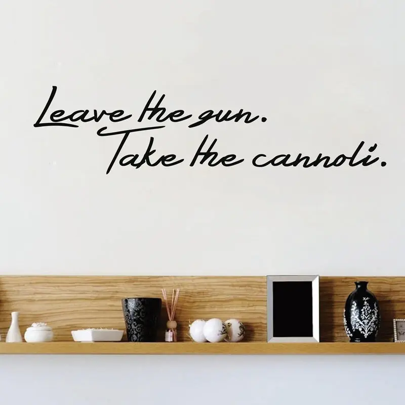 Оставьте пистолет. Возьмите канноли Крестный отец фильм наклейка на стену с