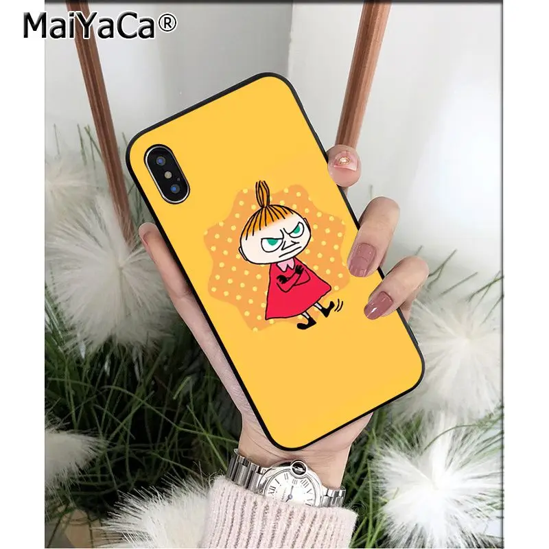 Мягкий силиконовый чехол MaiYaCa Moomin Pikku myy для iPhone X XS MAX 6 6S 7 7plus 8 8Plus 5 5S