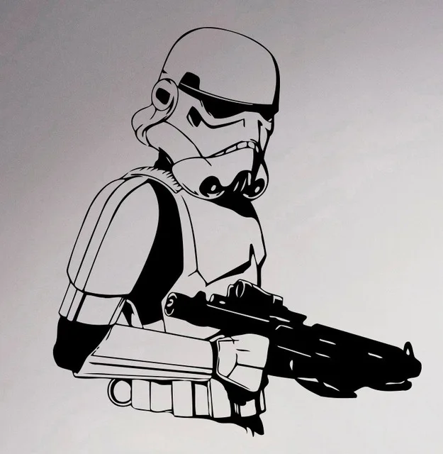 Штурмовик настенный виниловый стикер Звездные Войны Плакат Наклейка классная