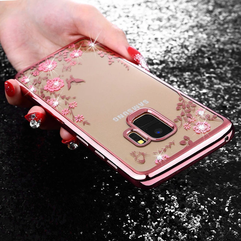 Цветок чехол для samsung Galaxy Note 9 8 S9 S8 плюс A6 A8 + J4 J6 J8 J3 2018 J5 J7 2017 S6 S7 покрытие края TPU