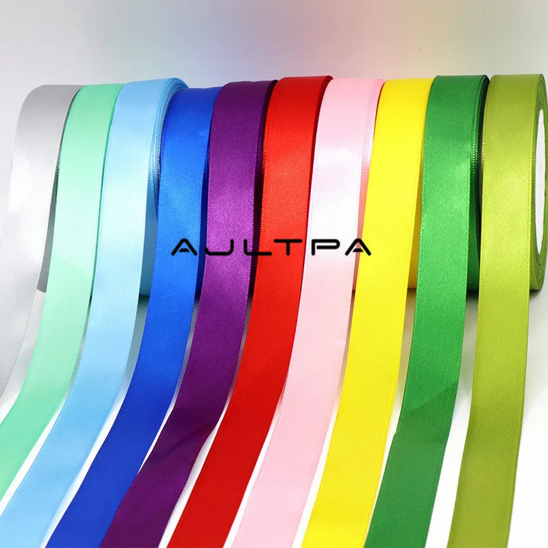 

50Pcs Satin Ribbon 20mm Width Wedding Silk Ribbon Party Decoration Satin Tapes Crafts Invitation Card Gift Wrapping DIY