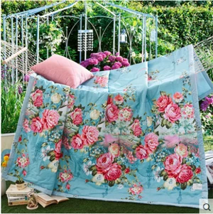 Мультяшное летнее одеяло кондиционерные одеяла хлопковые с цветочным узором