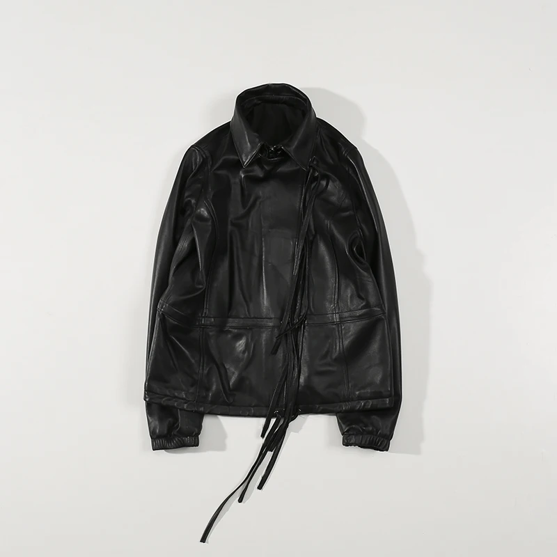 Для женщин пояса из натуральной кожи куртка с капюшоном черный Slim Fit Moto &amp Biker Street