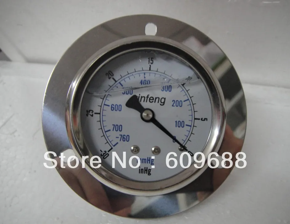 Pressure gauge -760-0 vacuum gauge vacuum,dia 60MM