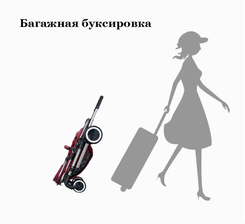 123 коляска детская 2 в 1 Высокий пейзаж коляска Двухнаправленная прогулочная коляска младенца складная переносная тележка