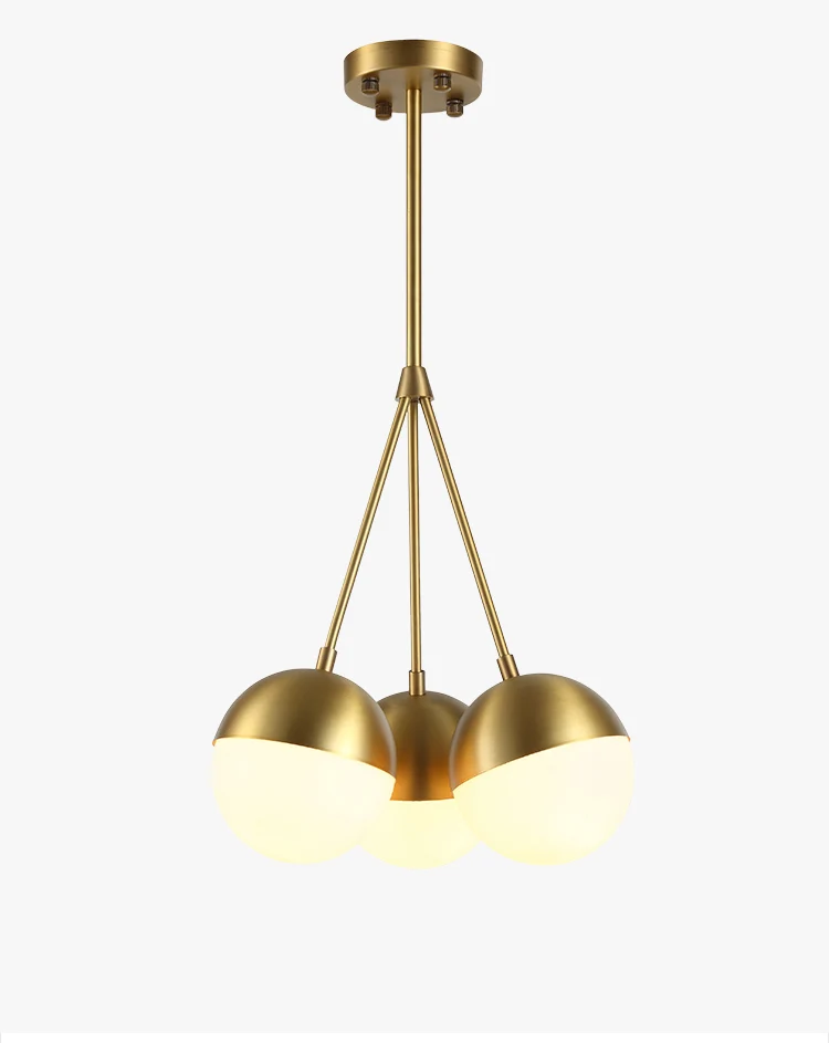 Современная латунная люстра в скандинавском стиле креативная круглая лампа