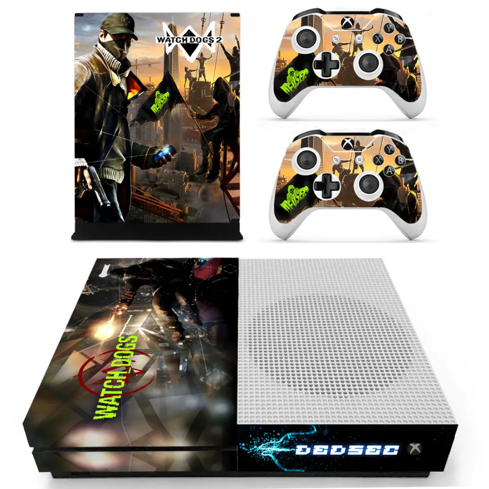 Наклейка Game Watch Dogs 2 для консоли Microsoft Xbox One S и контроллера S|decal skin sticker|decal stickerwatch dogs