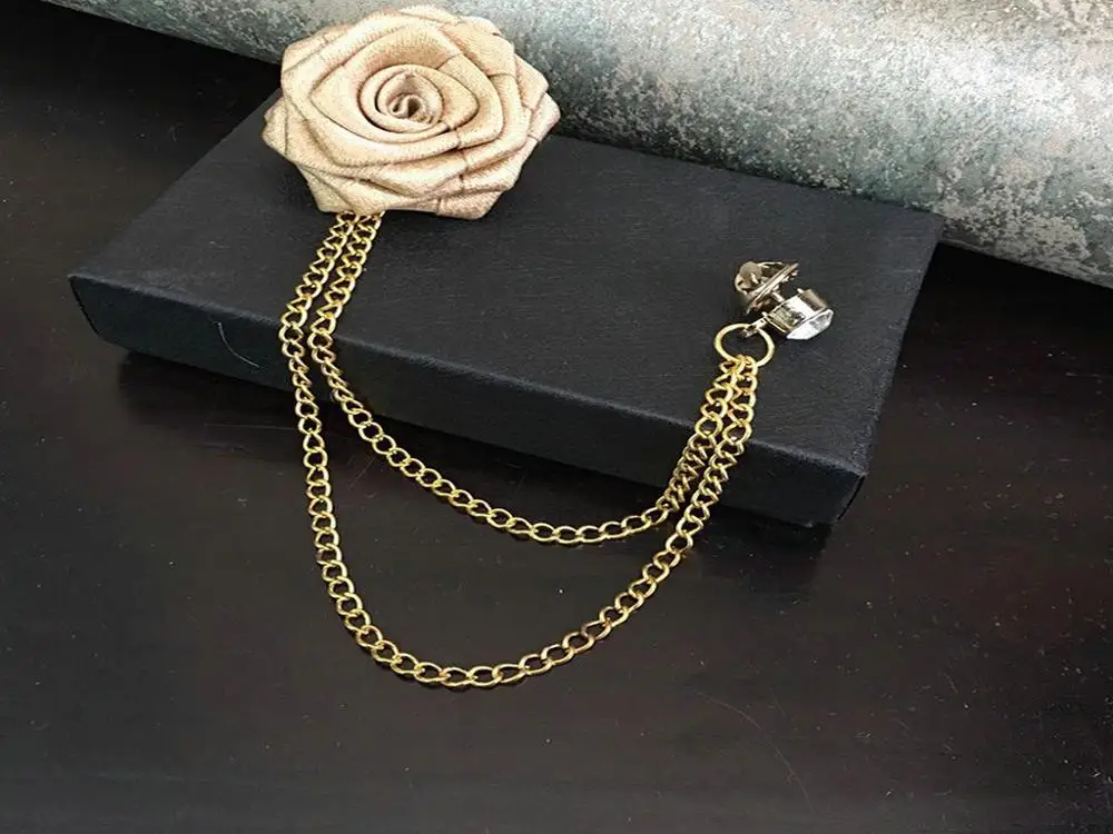 Flower Brooches Унисекс Франция романтический воротник лацкан булавка брошь лук галстук жениха свадебный костюм роза цветок цепь бабочка стразы аксессуары для корсажа - Цвет: Flower Brooches