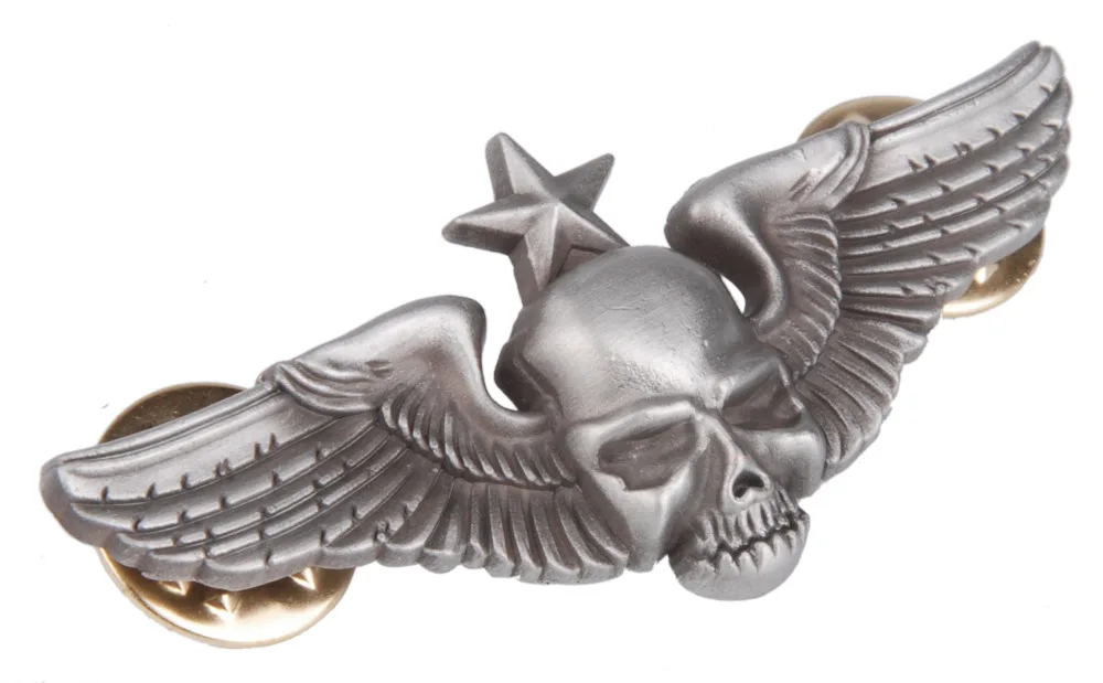 Американская армия 101ST металлический значок в форме крыла парашют Череп INSIGNIA - 38055