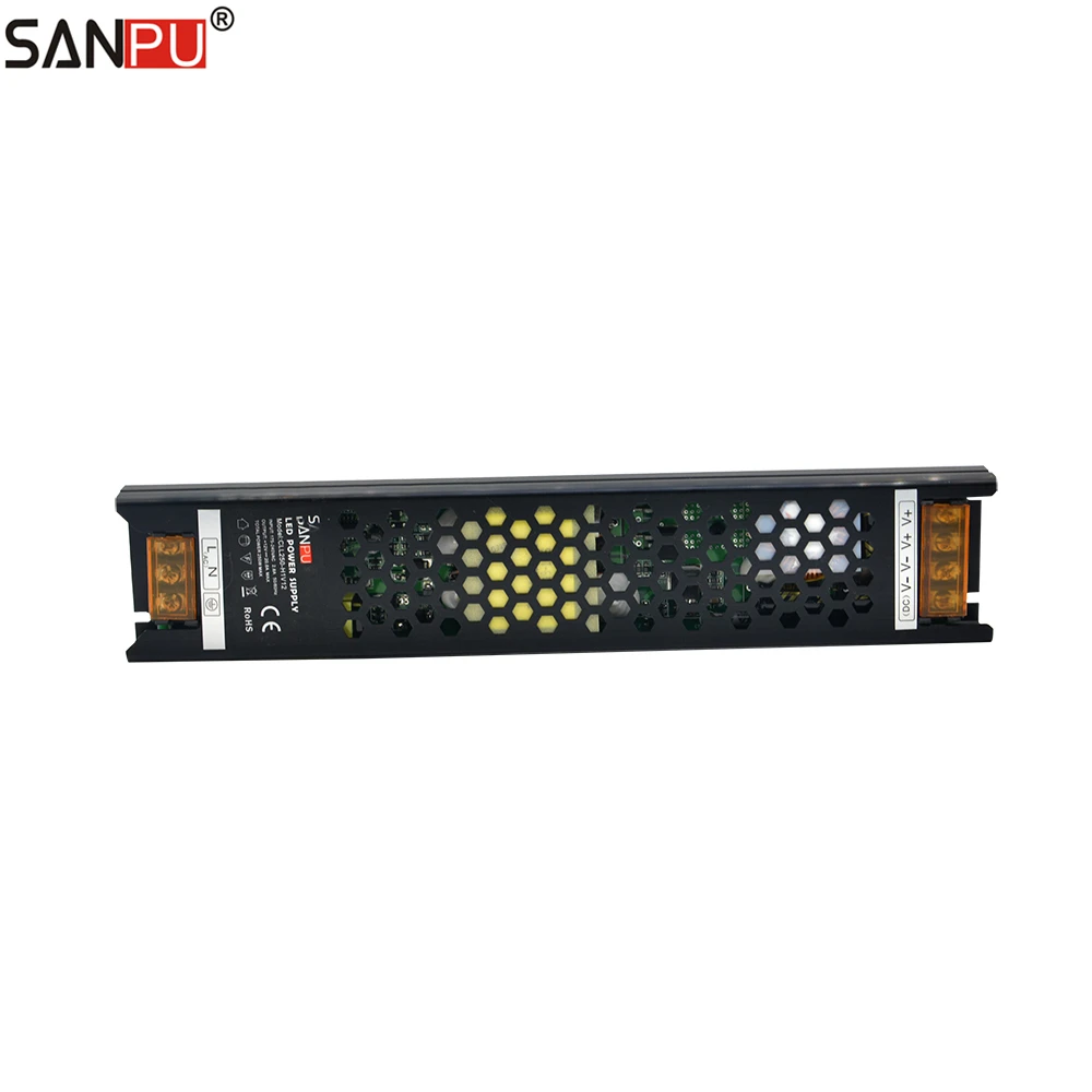 SANPU 12 V тонкий источник питания блок 250 W 20A с длинным рукавом на плоской подошве постоянного Напряжение 12VDC Светодиодный драйвер для светодиодный световой короб реклама CLL250-H1V12