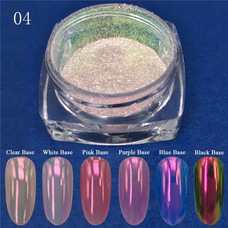 04 1 шт неоновый блеск-Порошок Хамелеон зеркало с русалкой блестит Nailart пигмент ногтей Пыль УФ гель голографический порошок для ногтей - Цвет: 04