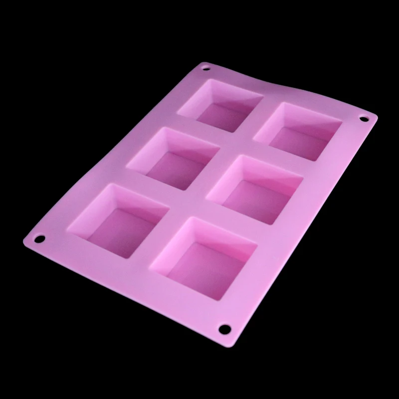 1 шт. 6 отверстий квадратное ручное мыло холодного приготовления силиконовая