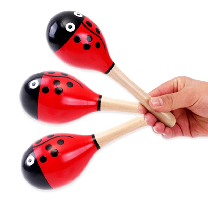 

Colorful Wooden Baby Children Musical Instrument Rattle Shaker Party Children Gift Toy Training Hearing Hand Grip Ability