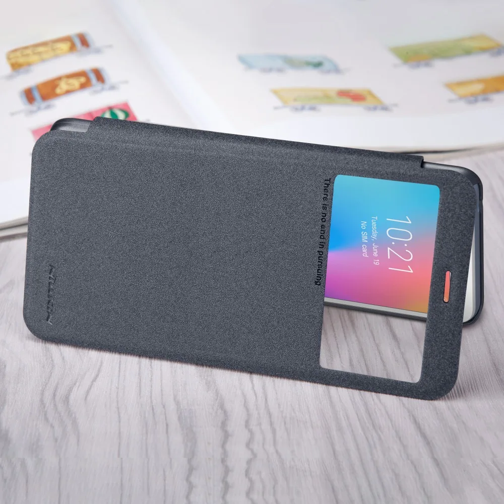 Чехол Nillkin для телефона Xiaomi Redmi 6A блестящий кожаный чехол чехлы-книжки с полным