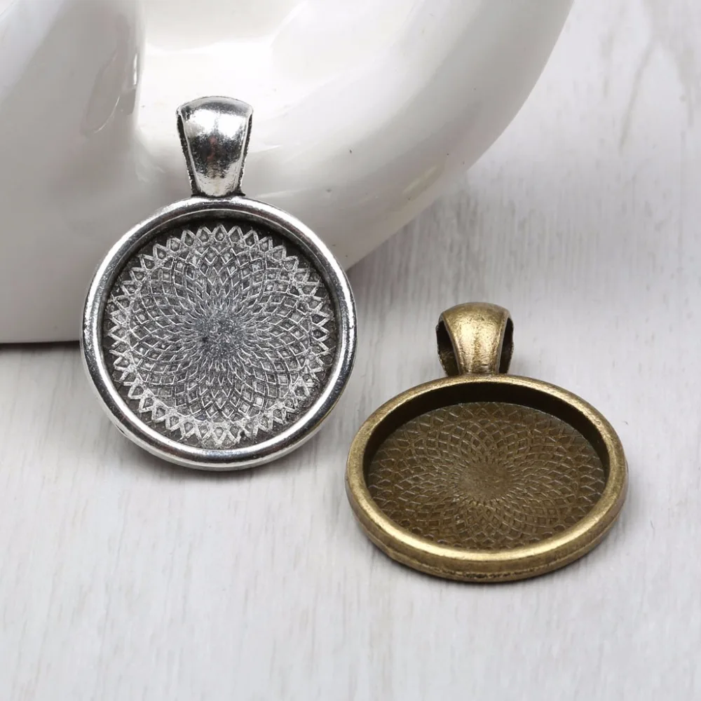 10 шт. подходит 20 мм кабошон основа Подвески установки противней Diy круглый ободок