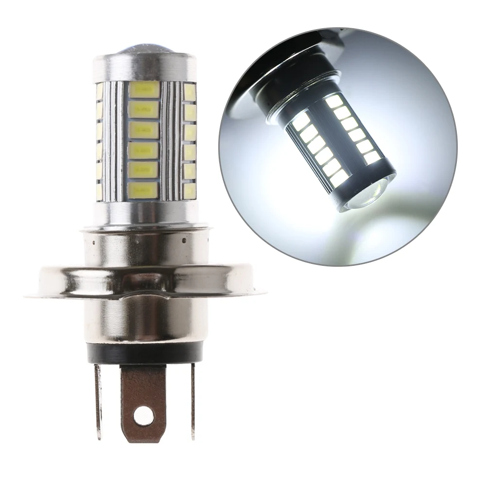 12 V H4 33 светодиодный SMD 5630 Светодиодный Hi/короче спереди и длиннее сзади) белый Авто Противотуманные фары дневные фары дальнего света световая фара