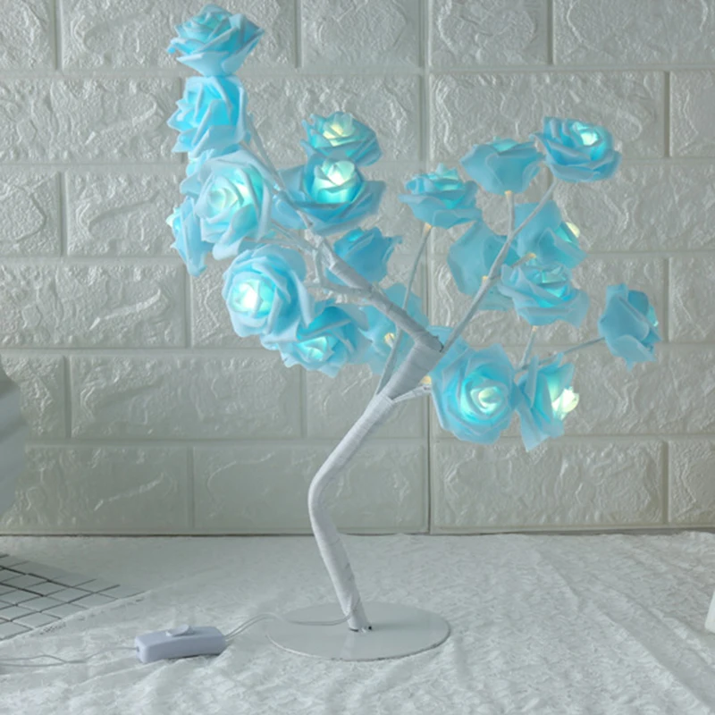 Новинка настольная лампа в форме розы декоративная с розами для гостиной спальни