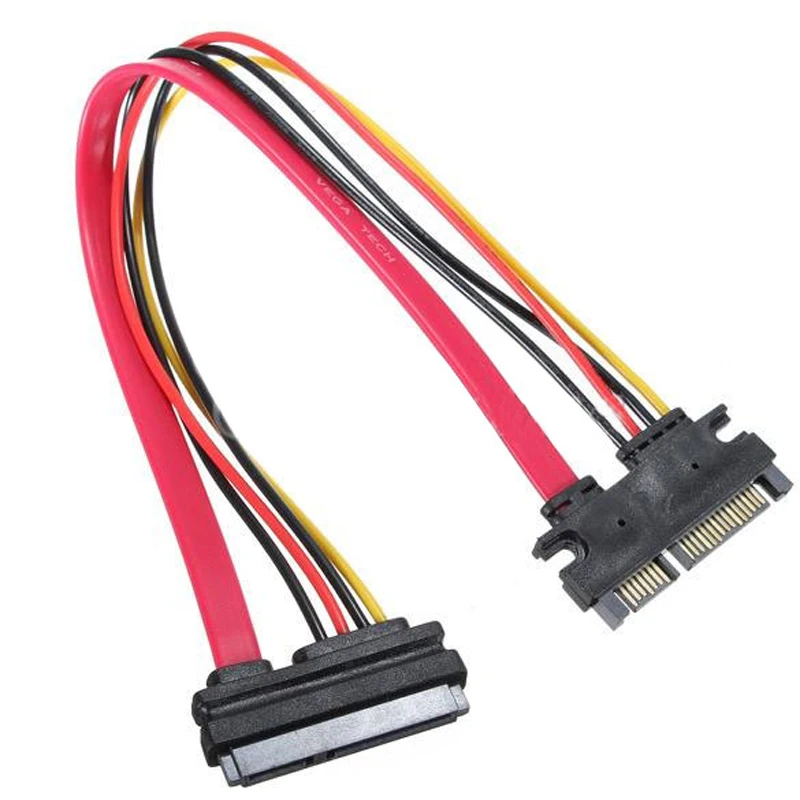 Удлинительный кабель SATA M/F комплект из 22 Pin (7 + 15) серии ATA штекер гнездо для