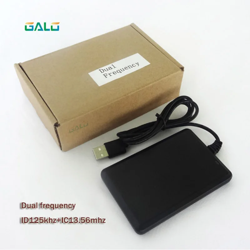 Считыватель смарт карт с двойной частотой 125 кГц 13 56 МГц RFID EM4100 USB датчик