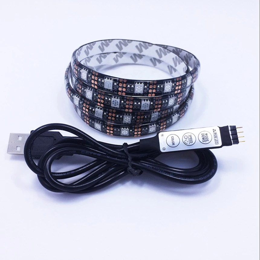 LED 5 В usb полосы 5050 SMD RGB ТВ Задний план Освещение 60leds/m 1 м гибкий светодиодный
