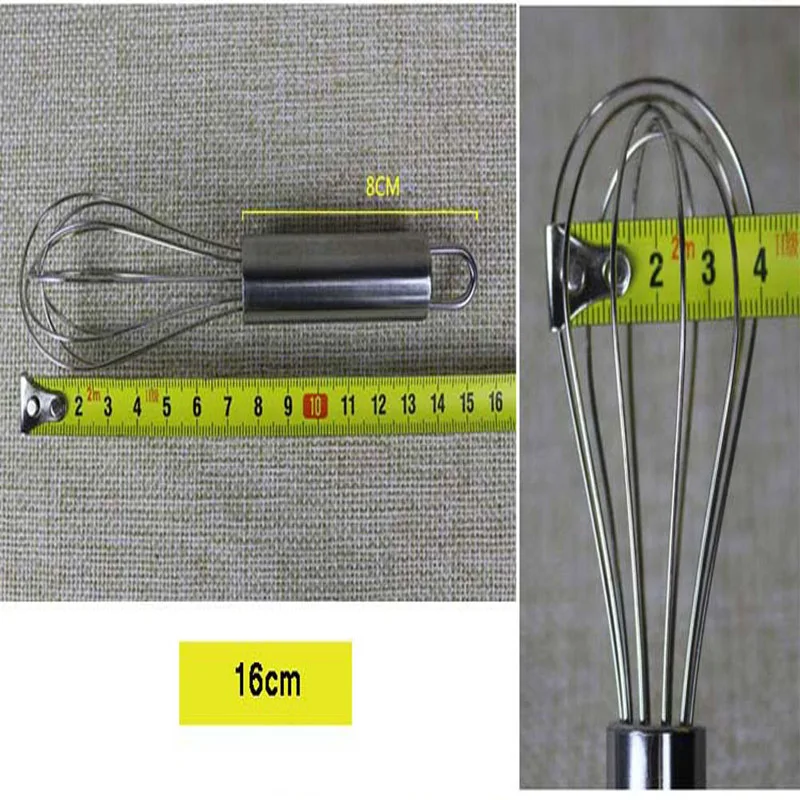 16cm Meijuner 1 шт Нержавеющая сталь белое яйцо ручной многофункциональный роторный венчик для яиц Творческий кухонные принадлежности для выпечки IV001 - Цвет: 16cm