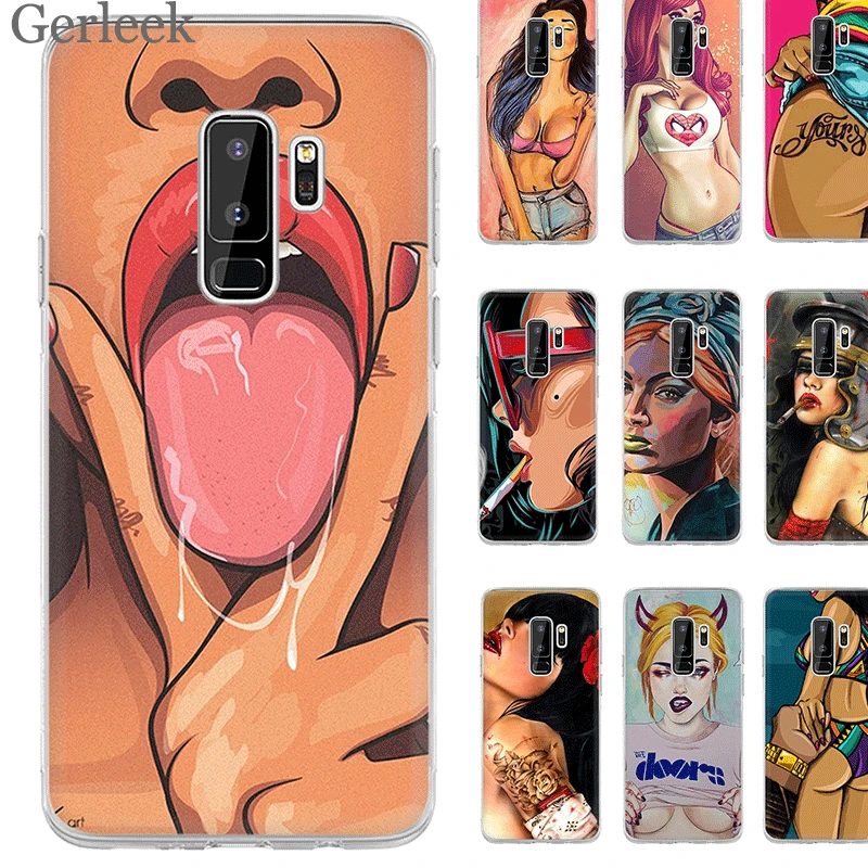 Флирт сексуальный gir чехол для Samsung M10 M20 M30 M40 S6 S7 Edge S8 S9 S10 Plus S10e Note 8 9 10 милый