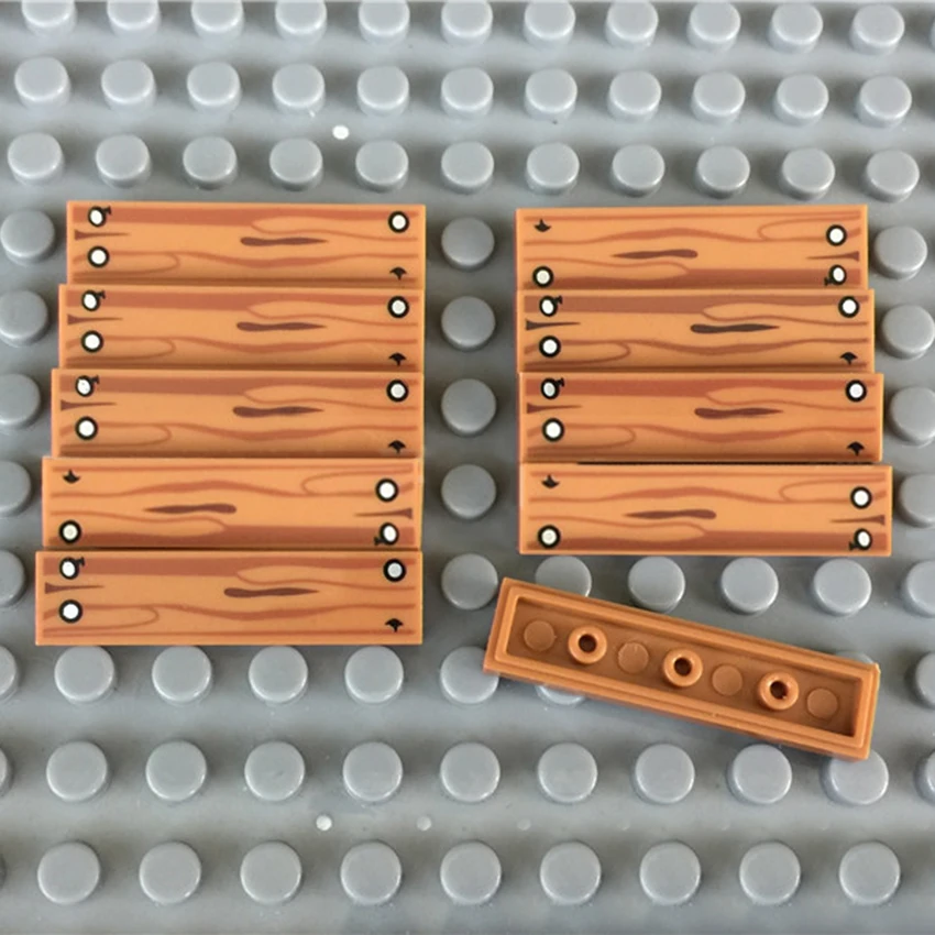 100 строительные блоки для стен с рисунком под дерево плитка 1x4 аксессуары MOC