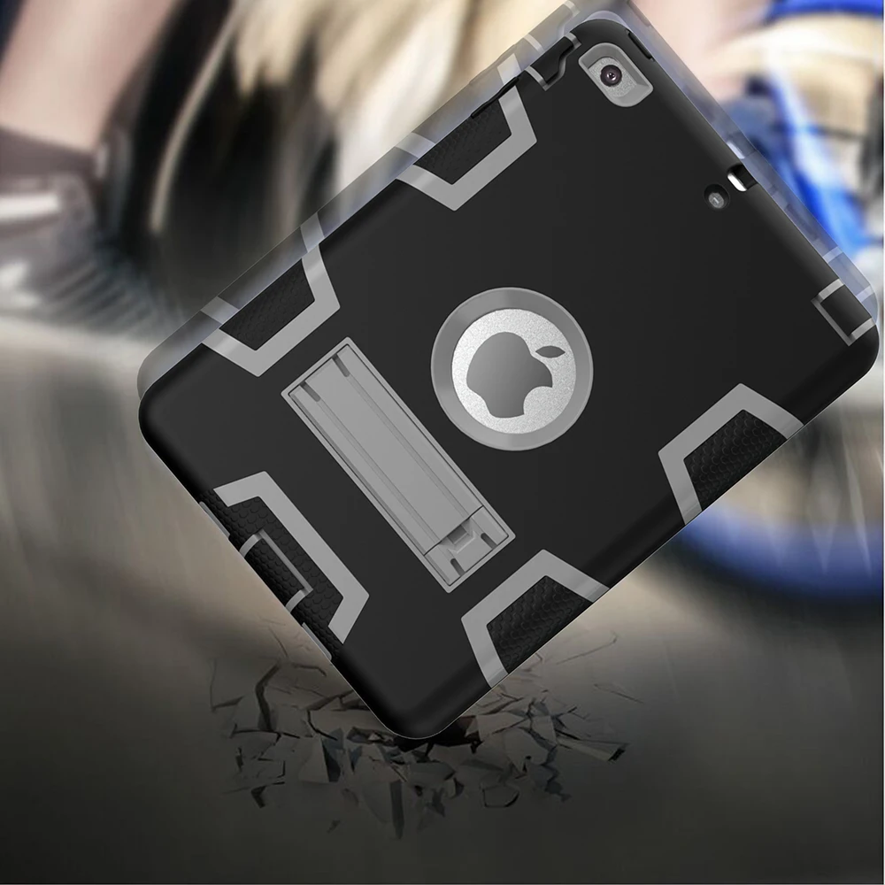 

Stand TPU Case For iPad mini 1 2 3 Heavy Duty Hybrid Silicone Rugged Armor Shockproof Hard Case Cover For Apple iPad Mini