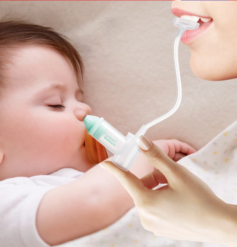 Health Baby Nasal Suction Device Manual Tool Soft Mouth Newborn Safe Nose Cleaner Neonatal Clear Suck Control Care Home