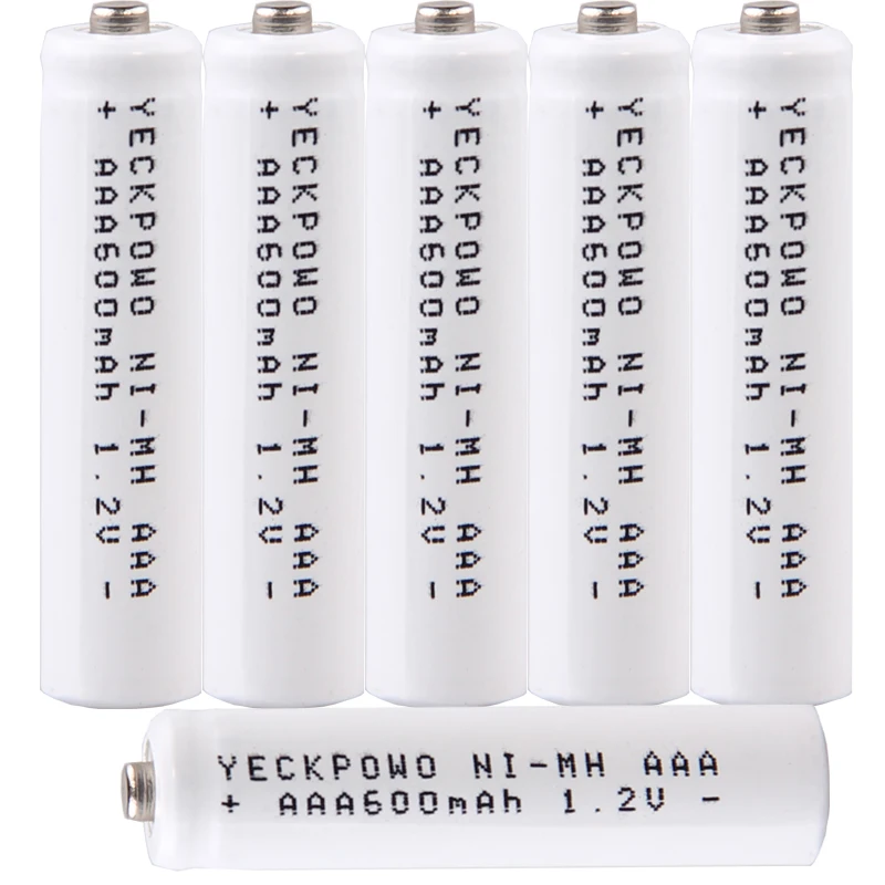 Аккумуляторная батарея AAA akkumulator 1 2 V NIMH 600mah реальная емкость | Электроника