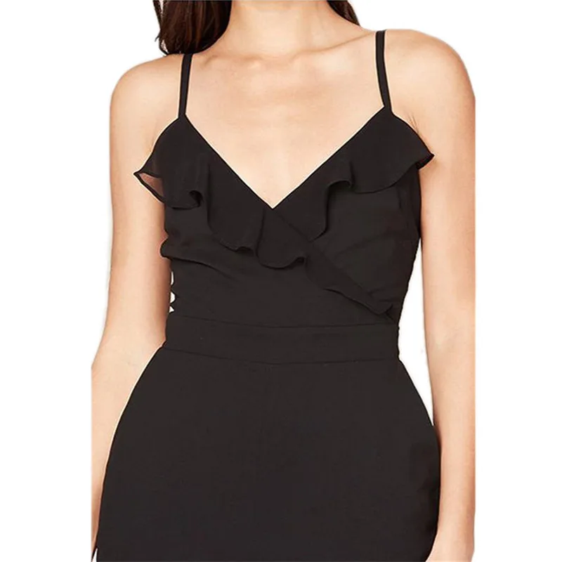 Летние Комбинезоны женские комбинезоны Boho с открытыми плечами v образным вырезом