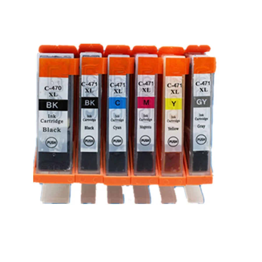 Замена PGI-470 PGBK XL PGI-470PGBK PGI470 PGI 470 CLI-471 чернильные картриджи для Canon Pixma MG-7740 MG 5740 6840 7740 - Цвет: 1SET 6