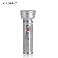 madrry vintage flashlight electric torch shape brooch pin alloy enamel antique brooches for women men souvenir gifts accessories