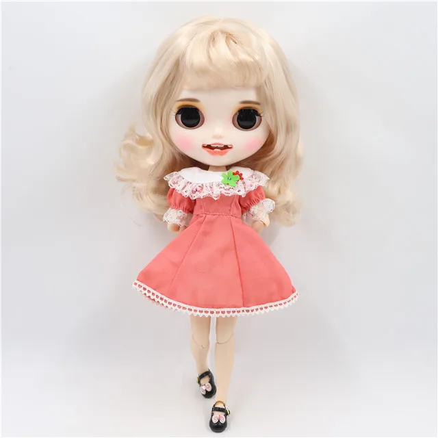 doll clothes shoes ICY factory blyth doll 1/6 bjd Заказная кукла для лица, белая кожа, новое матовое лицо с зубами 30 см - Цвет: doll clothes shoes