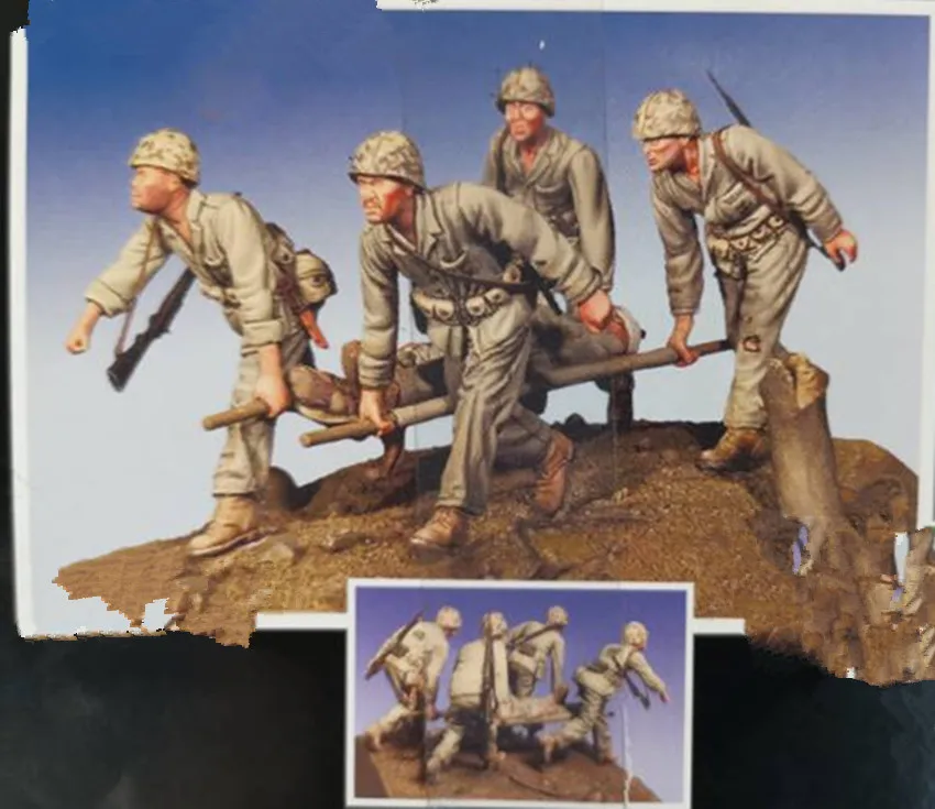 1/35 каучуковая фигурка модель комплект Unassambled Неокрашенный 00910 (с основанием) |