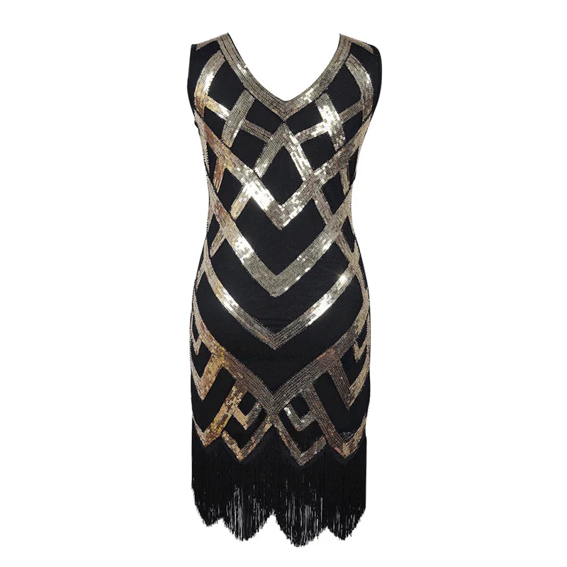 Великий Гэтсби платье Для женщин и пайетками для маленьких девочек 1920 s Винтаж