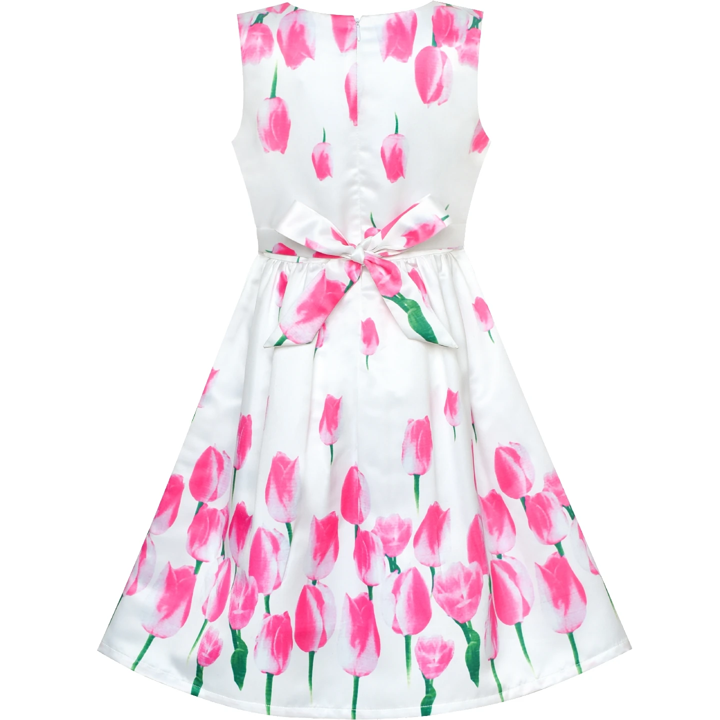 Sunny Fashion платья для девочек платье Тюльпан Цветок Вечеринка Sundress 2020 Лето