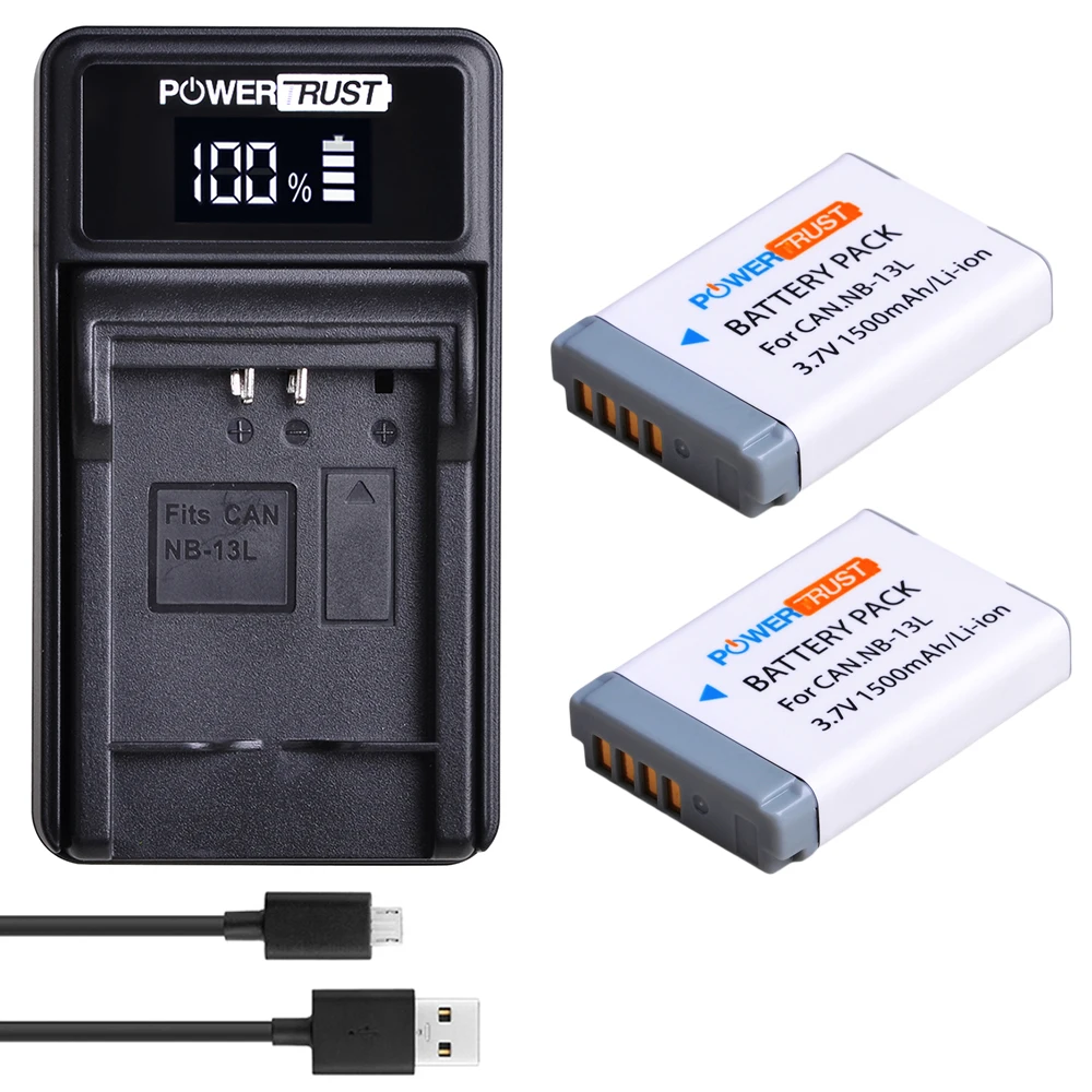 NB 13L NB13L Аккумулятор akku + новое светодиодное Зарядное устройство USB для Canon PowerShot G5X