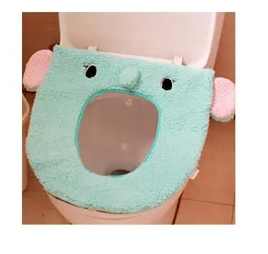 Мультяшный животный коврик для ванной туалета плюшевое мягкое сиденье унитаза