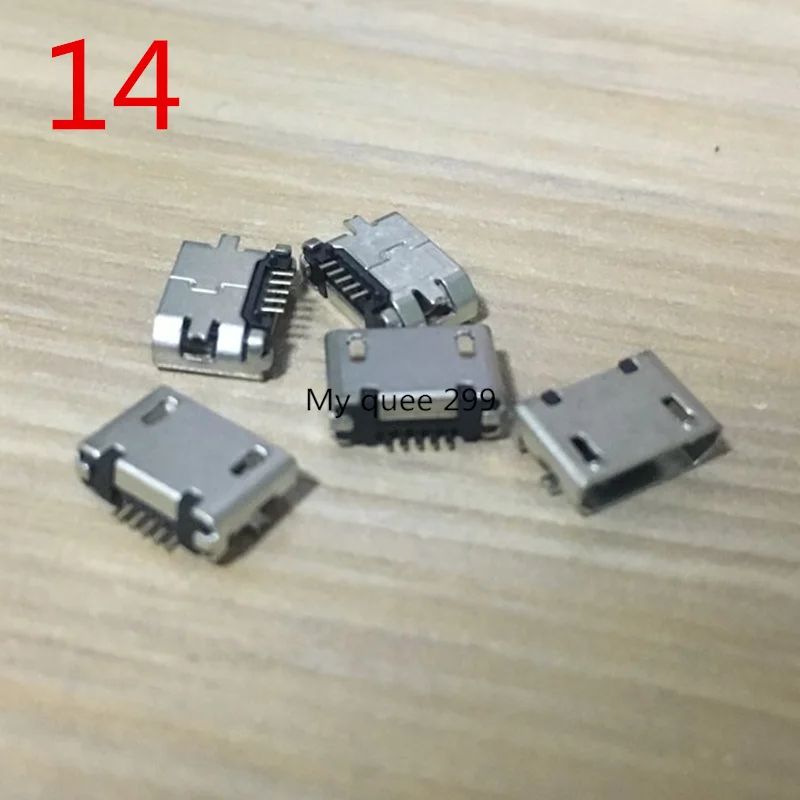14 10PCS 24 models Micro usb connector Very common charging port for Lenovo Huawei ZTE Huawei and other brand mobile,tablet GPS - Color: 14 10PCS