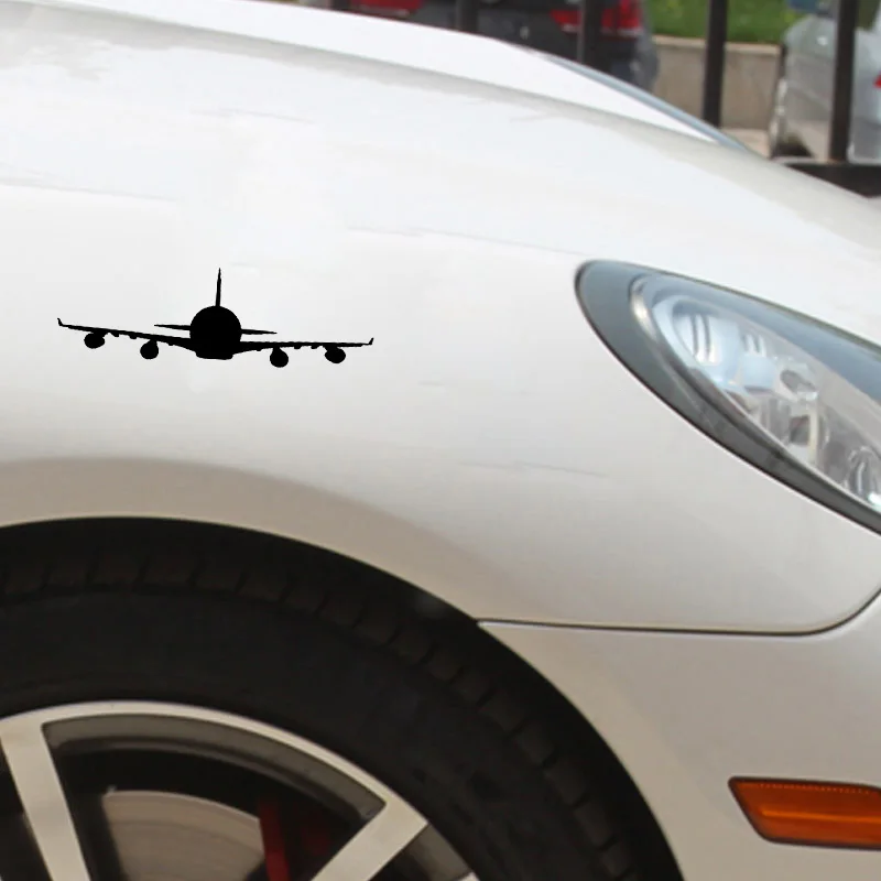 

QYPF 18.8cm*5.5cm Cartoon Interesting Transparent Animation Plane Car Sticker Vivid Vinyl Decal Special Pattern C18-0774